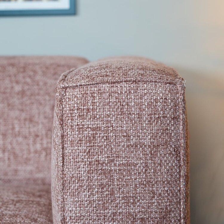 2,5-zits bank Memphis roze stof chenille