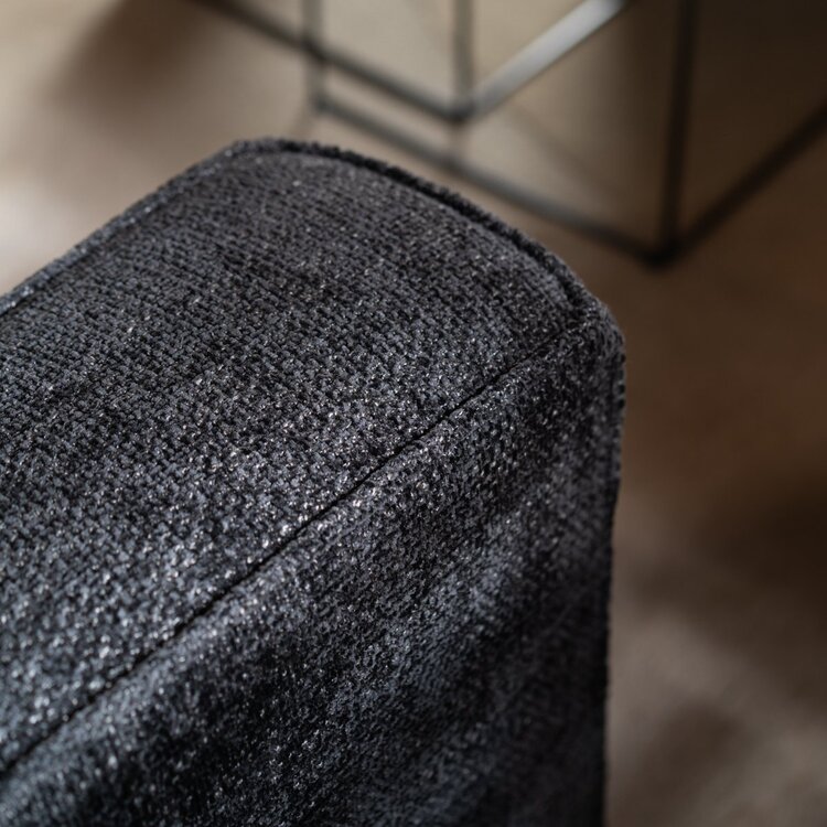 2,5-zits bank Memphis zwart stof chenille