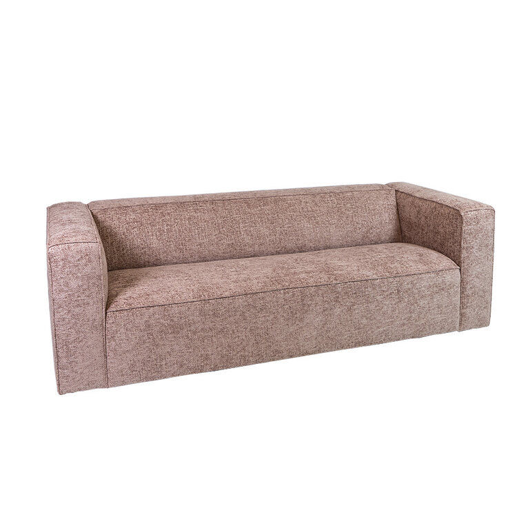 3-zitsbank Memphis roze stof chenille