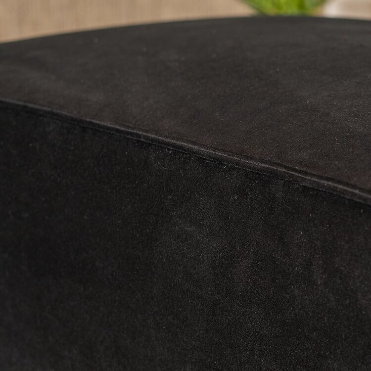 Hocker Memphis velvet zwart