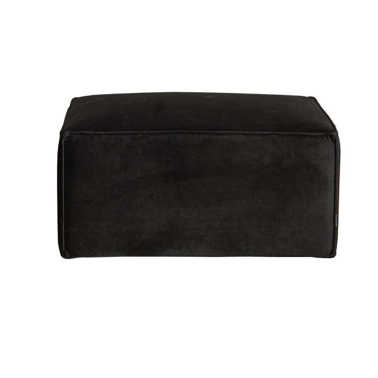 Hocker Memphis velvet zwart