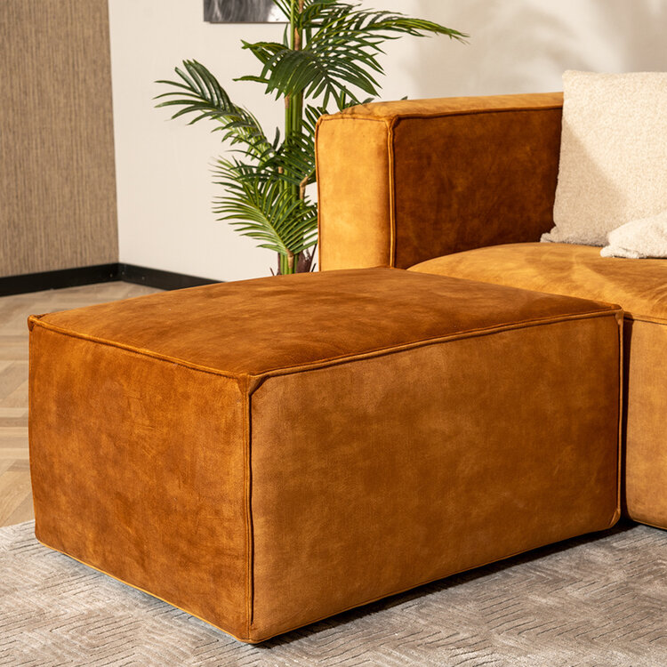 Hocker Memphis velvet roze