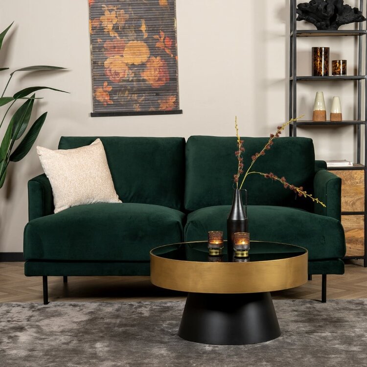 Velvet bank 2,5-zits Denver groen