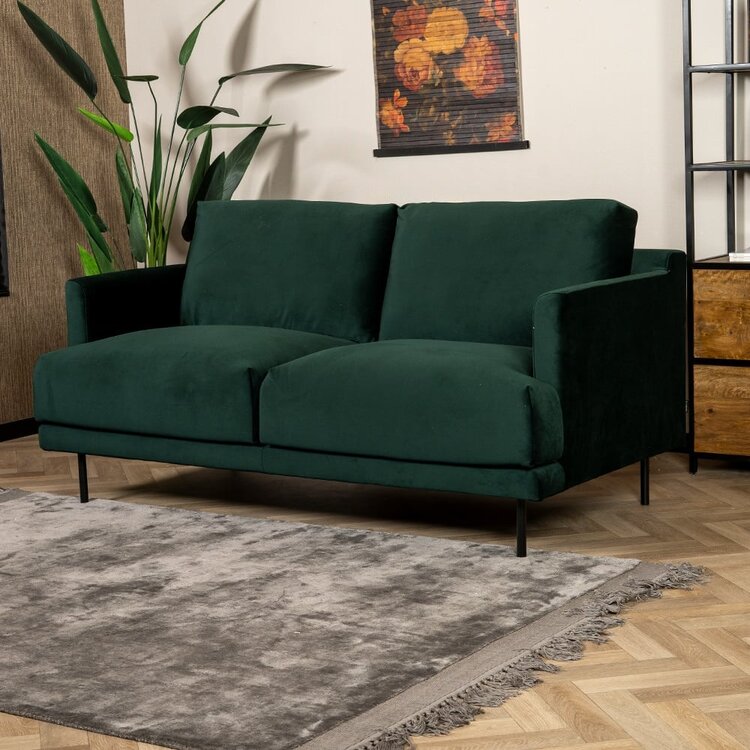 Velvet bank 2,5-zits Denver groen