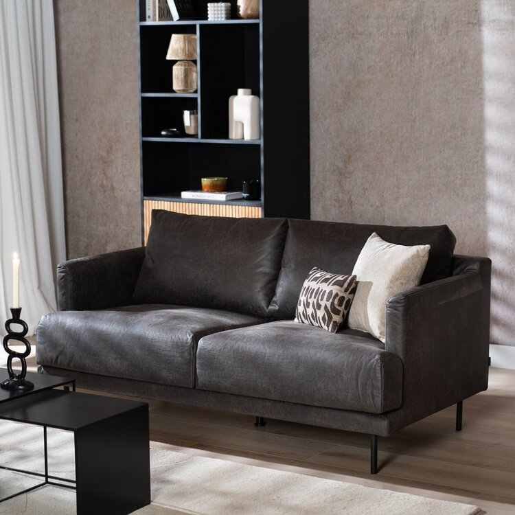 Industriële bank 2,5-zits Denver antraciet