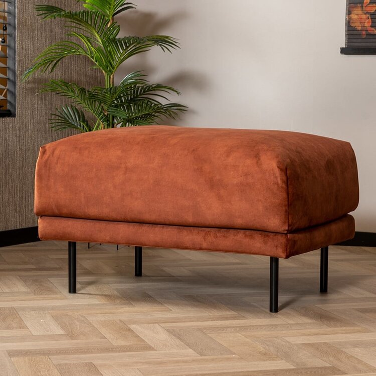 Hocker Denver velvet koper