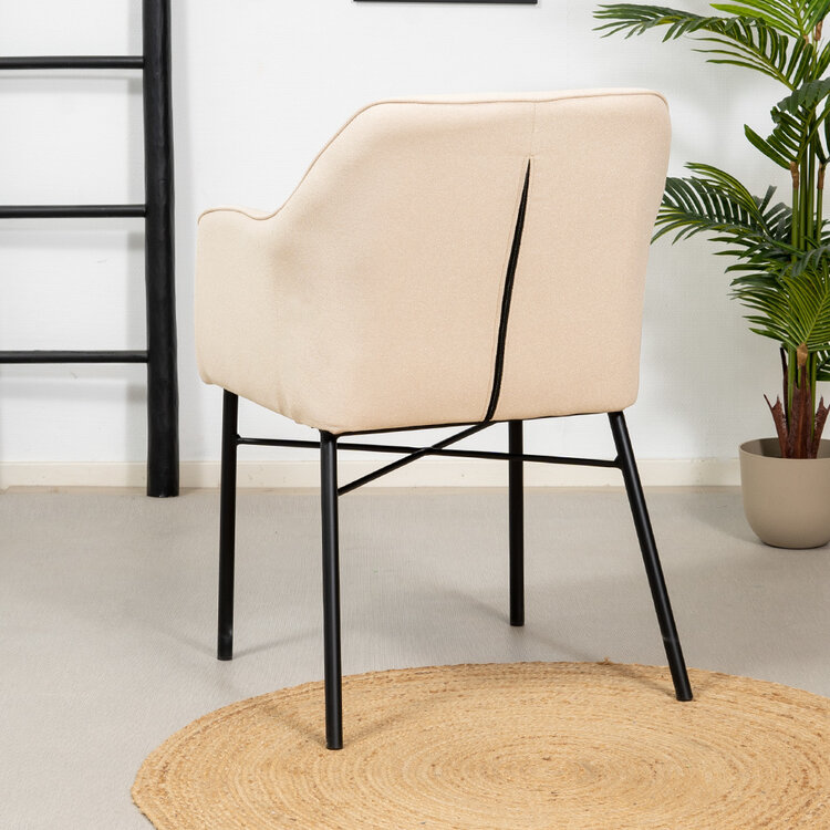 Scandinavische eetkamerstoel Vanja beige