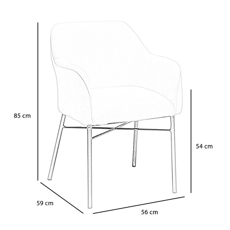 Scandinavische eetkamerstoel Vanja beige