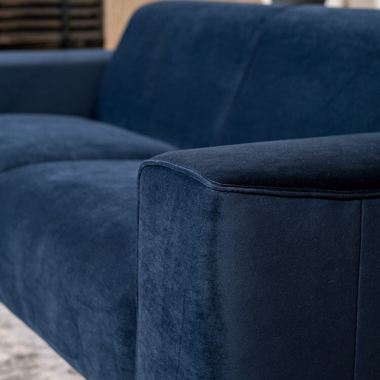 Velvet bank 2,5-zits Vegas blauw