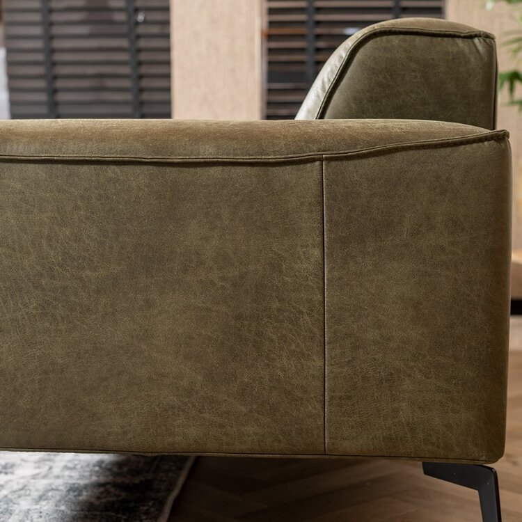 Industriele bank 2,5-zits Vegas olijfgroen