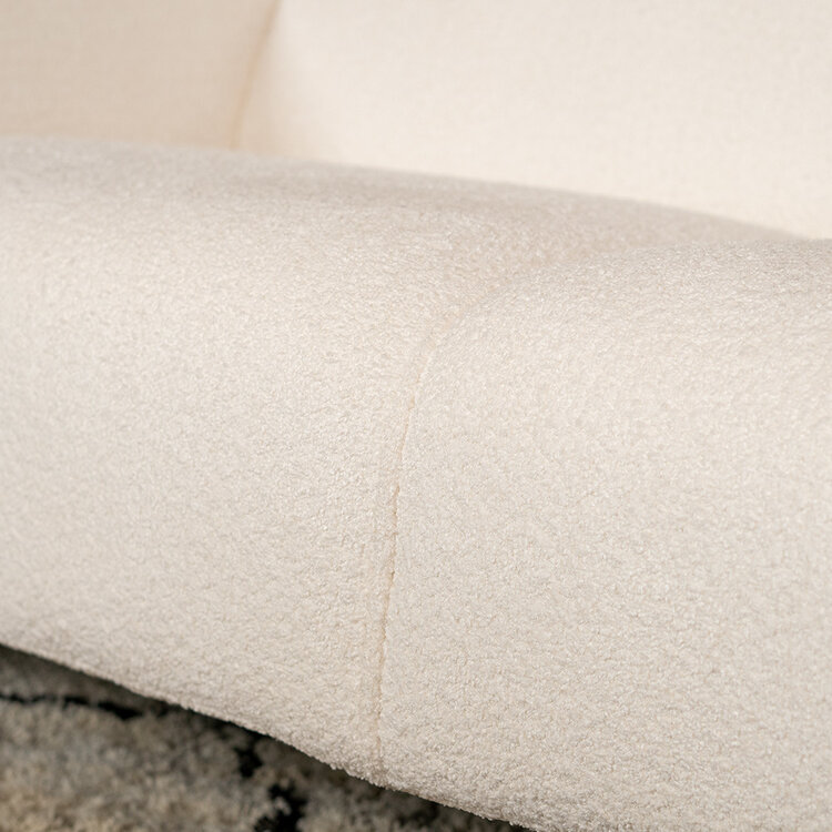 Scandinavische bank 2,5-zits Vegas bouclé wit