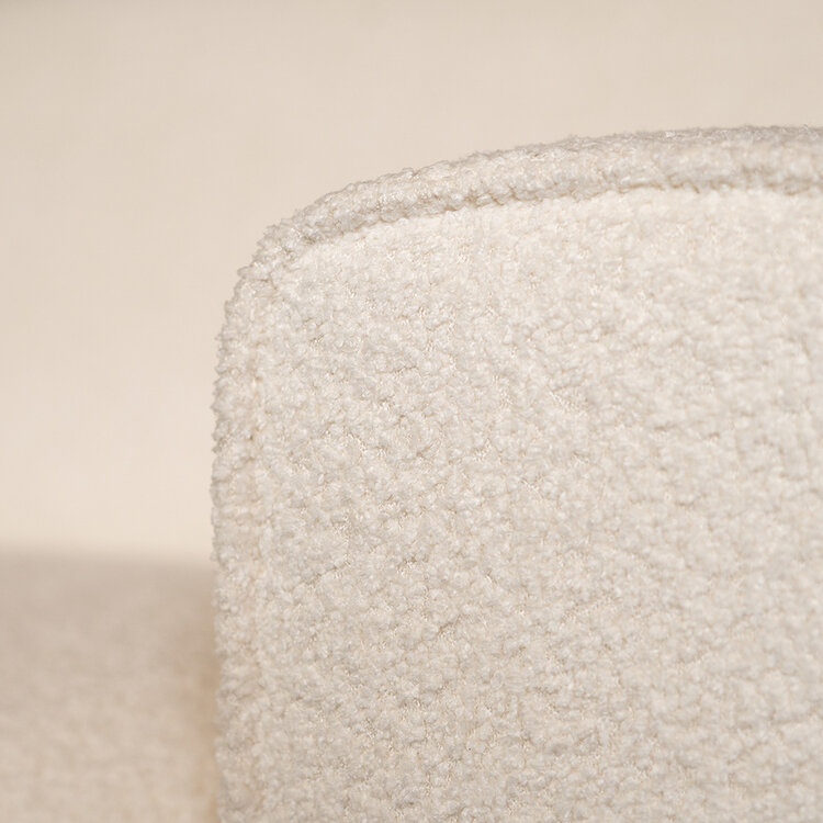 Scandinavische bank 2,5-zits Vegas bouclé wit