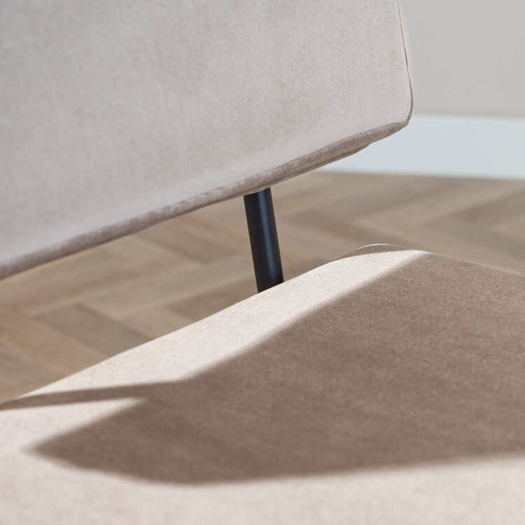 Velvet eetkamerstoel Espen taupe