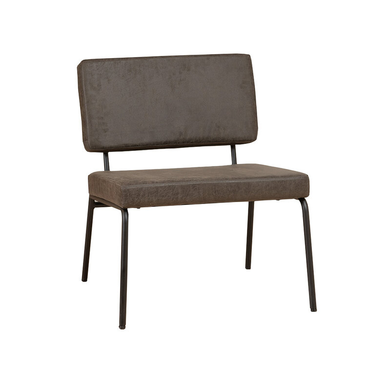 Industriële fauteuil Espen antraciet eco-leer