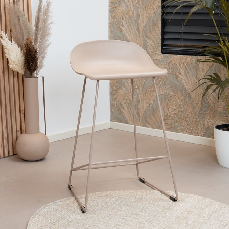 Scandinavische Barkruk Ellen taupe 66cm