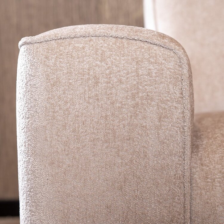 Hoekbank Vegas stof chenille wit/beige links/rechts