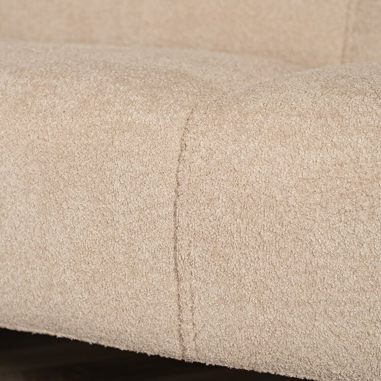 Scandinavische hoekbank Vegas bouclé beige links/rechts