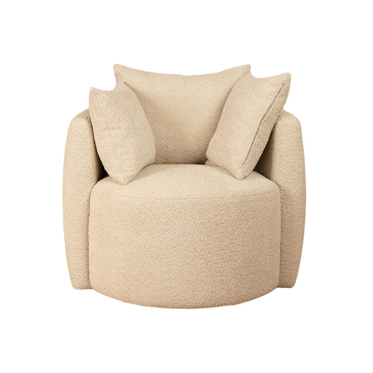 Teddy bouclé fauteuil Ruby beige