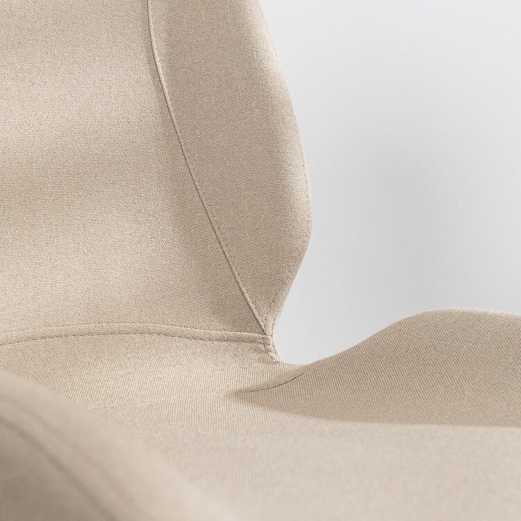 Scandinavische barkruk Jena taupe gerecyclede stof 69 cm