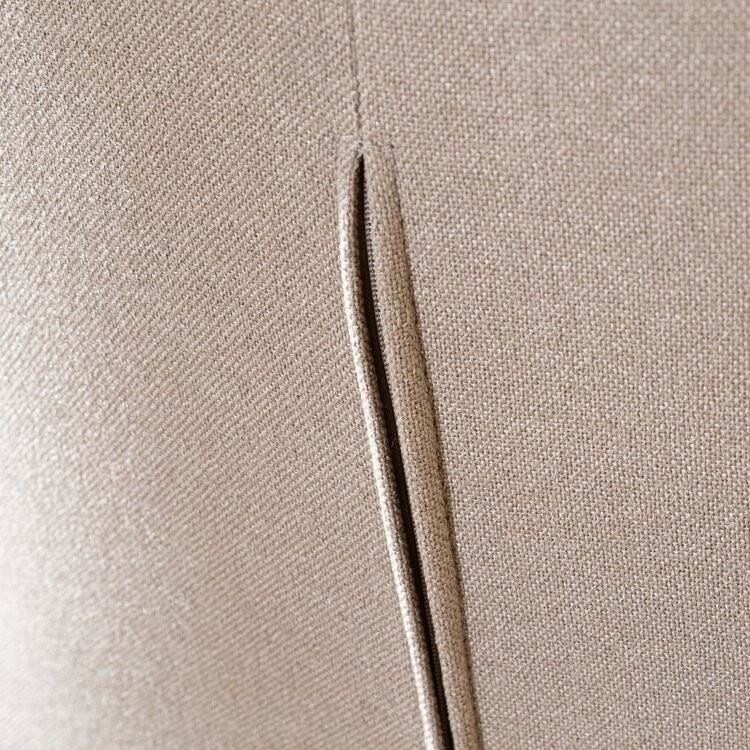 Scandinavische eetkamerstoel Ida draaibaar gerecyclede stof taupe