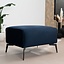 Hocker Vegas blauw stof velvet
