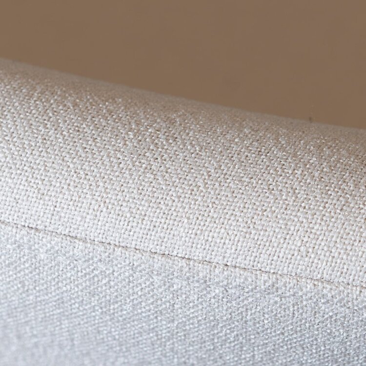 Eetkamerstoel met wieltjes Isak off white gerecyclede stof