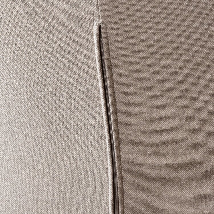 Eetkamerstoel met wieltjes Isak taupe gerecyclede stof