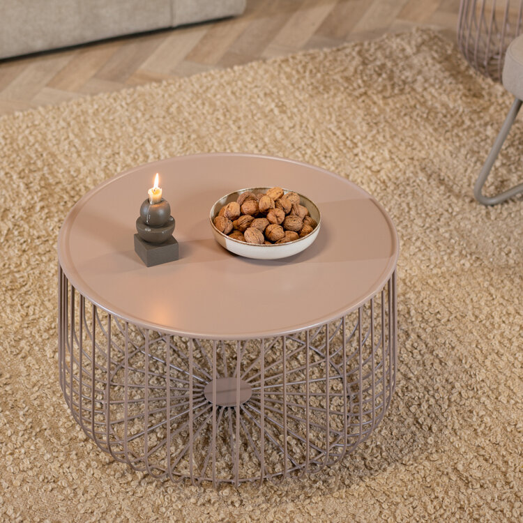 Salontafel Senna metaal taupe