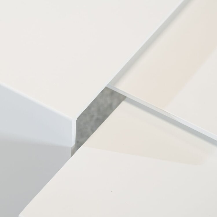 Bijzettafel Lucia metaal wit 34 cm hoog