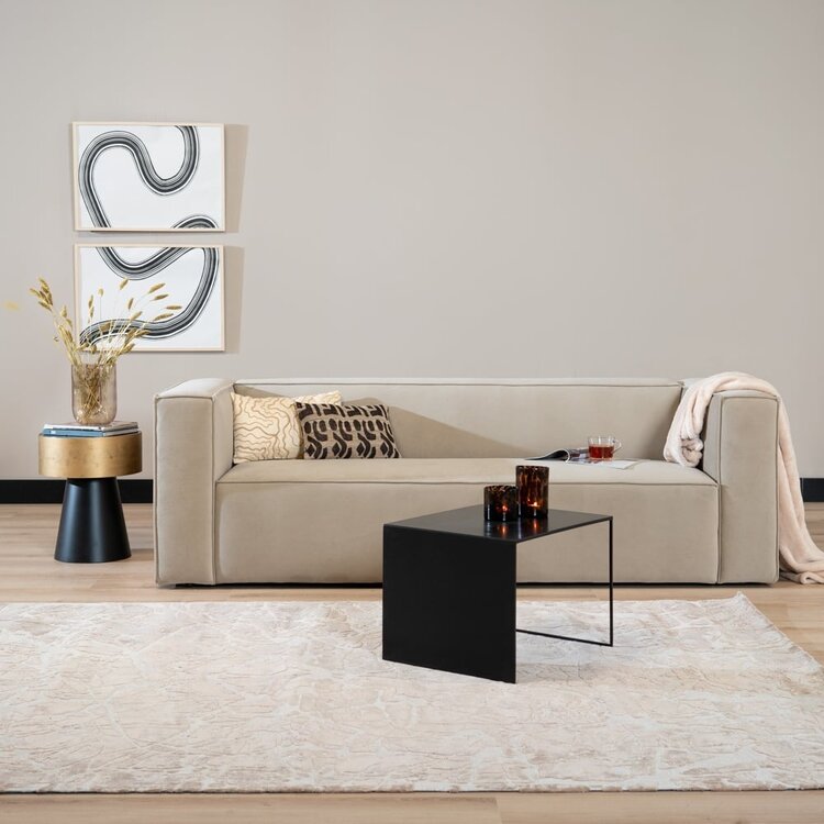 Bijzettafel Gianni metaal zwart 40 cm hoog
