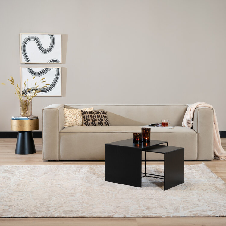 Bijzettafel Gianni metaal zwart 40 cm hoog