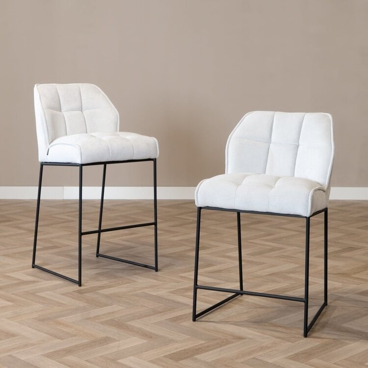 Scandinavische barkruk Jelle off white 82 cm