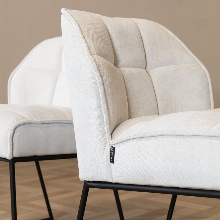 Scandinavische barkruk Jelle off white 82 cm