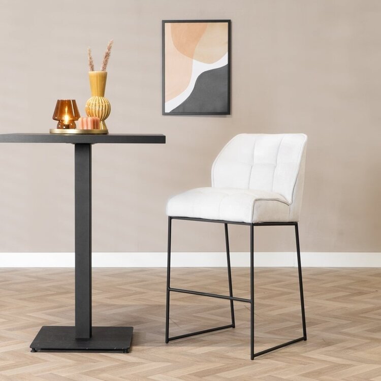 Scandinavische barkruk Jelle off white 82 cm