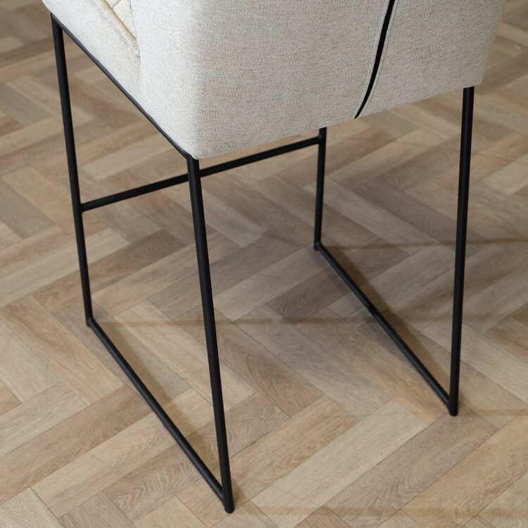 Scandinavische barkruk Jelle taupe 82 cm