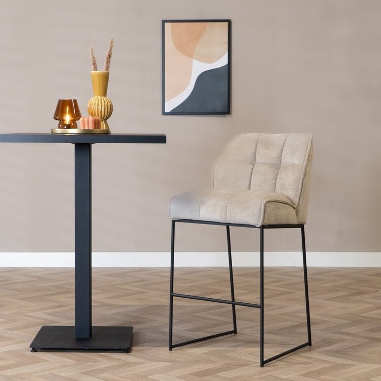 Scandinavische barkruk Jelle taupe 82 cm