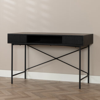 Bureau Maury zwart eiken 120x55x77 cm