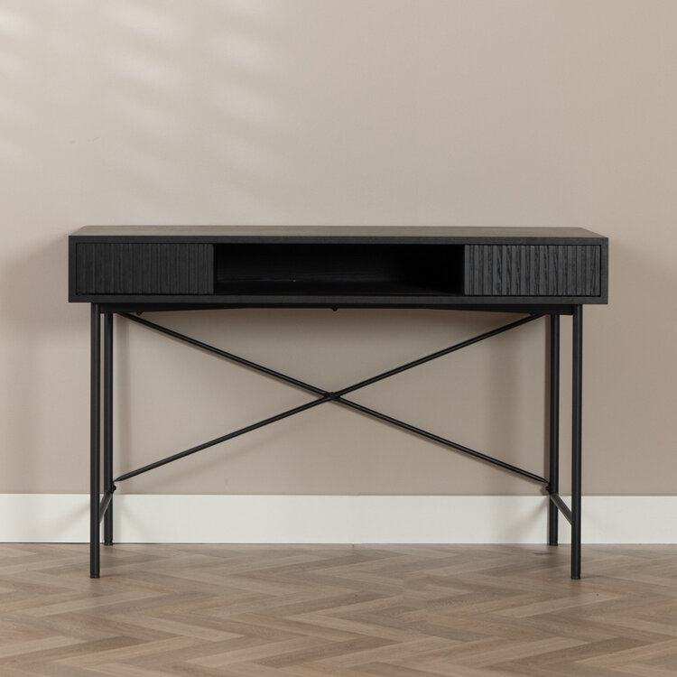 Bureau Maury zwart eiken 120x55x77 cm