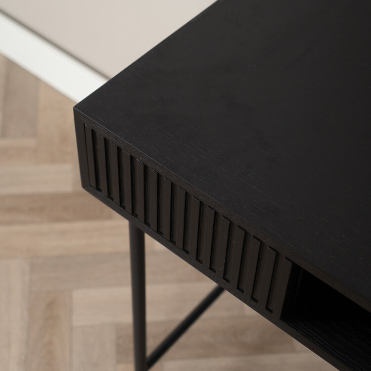 Bureau Maury zwart eiken 120x55x77 cm