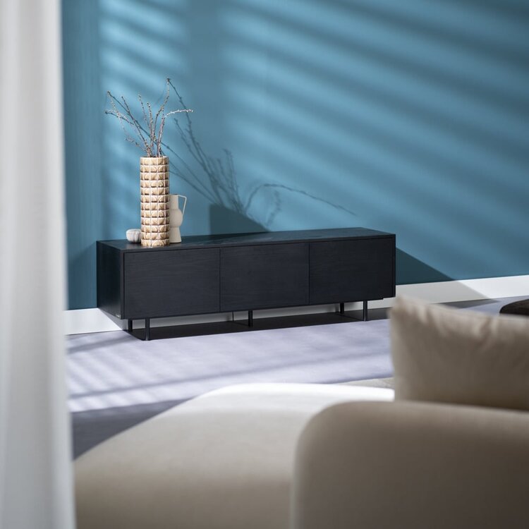 Tv-meubel Thomas zwart eiken 150 cm