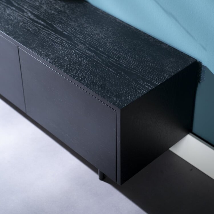 Tv-meubel Thomas zwart eiken 150 cm