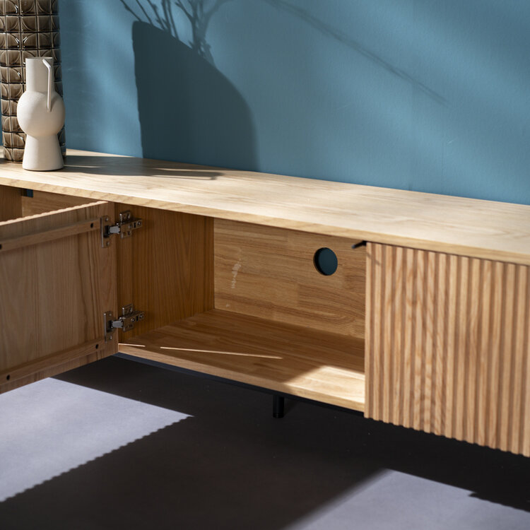 Tv-meubel Ray blank eiken 180 cm