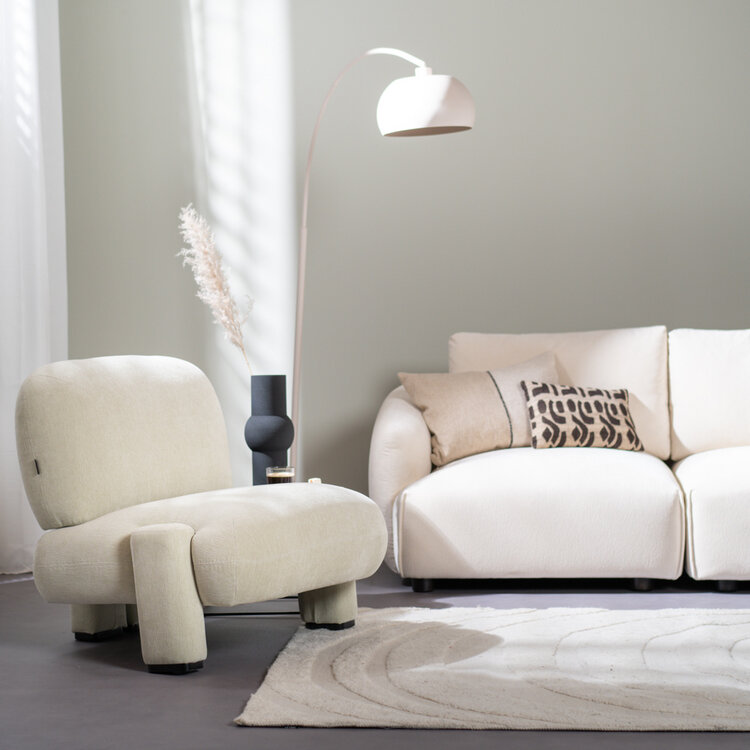 Scandinavische fauteuil Louise chenille mintgroen