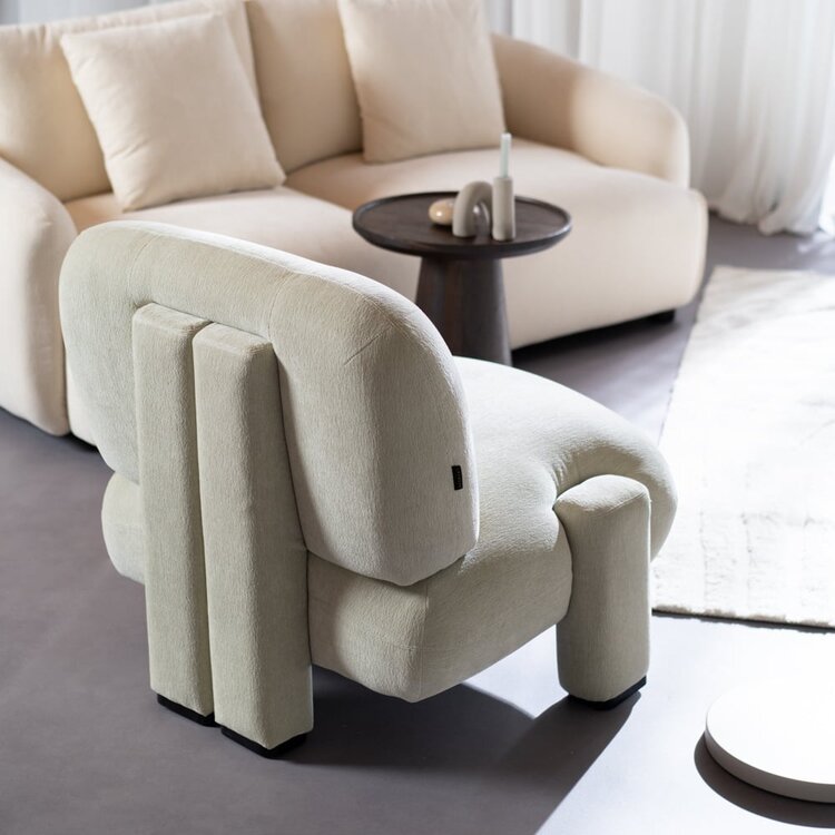 Scandinavische fauteuil Louise chenille mintgroen