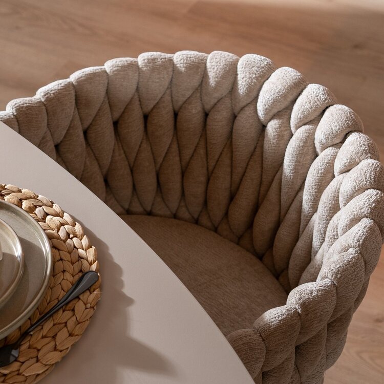 Eetkamerstoel River chenille beige