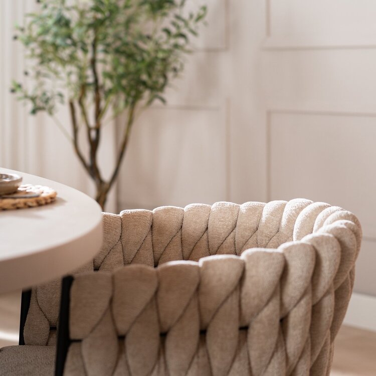 Eetkamerstoel River chenille beige