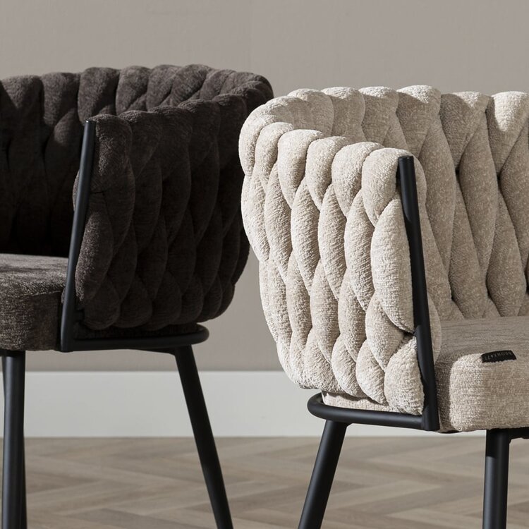 Eetkamerstoel River chenille beige