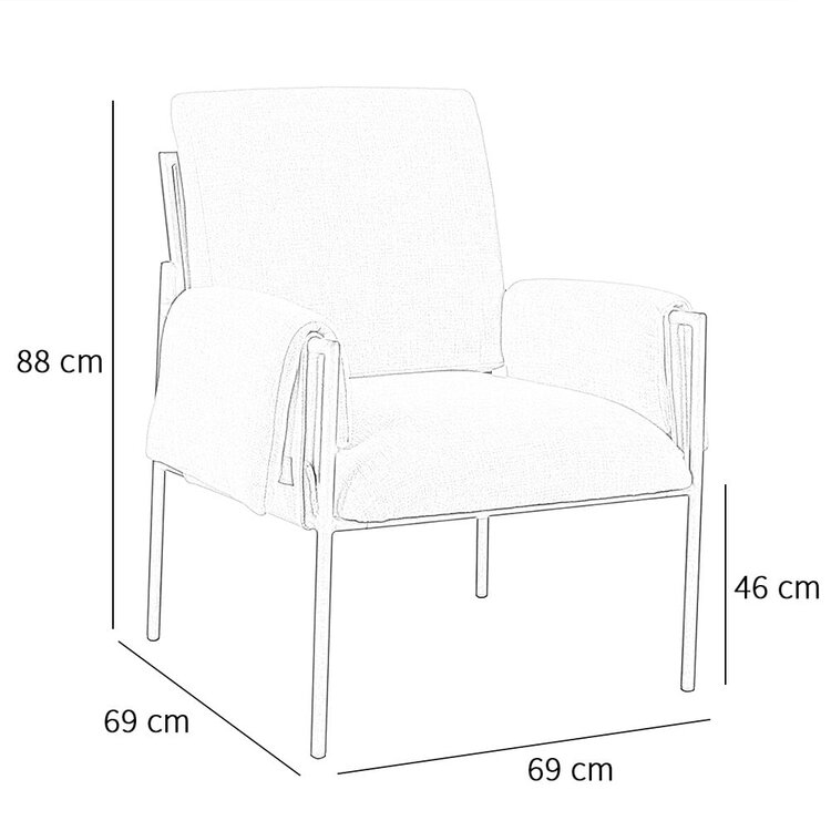 Fauteuil Urban linnen olijfgroen