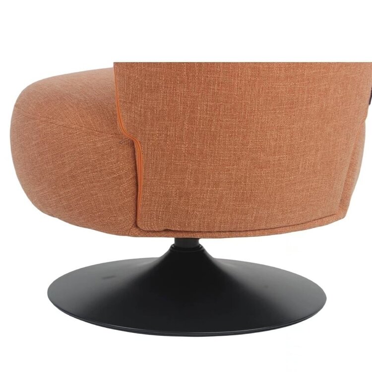 Fauteuil Metro draaibaar linnen koper