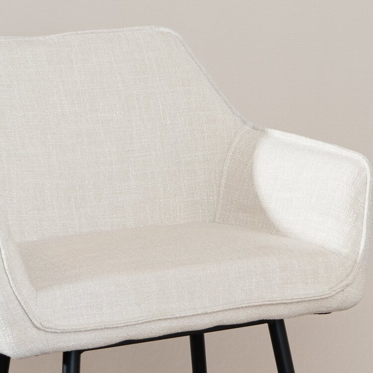 Barkruk Ciara linnen off white 65-78 cm